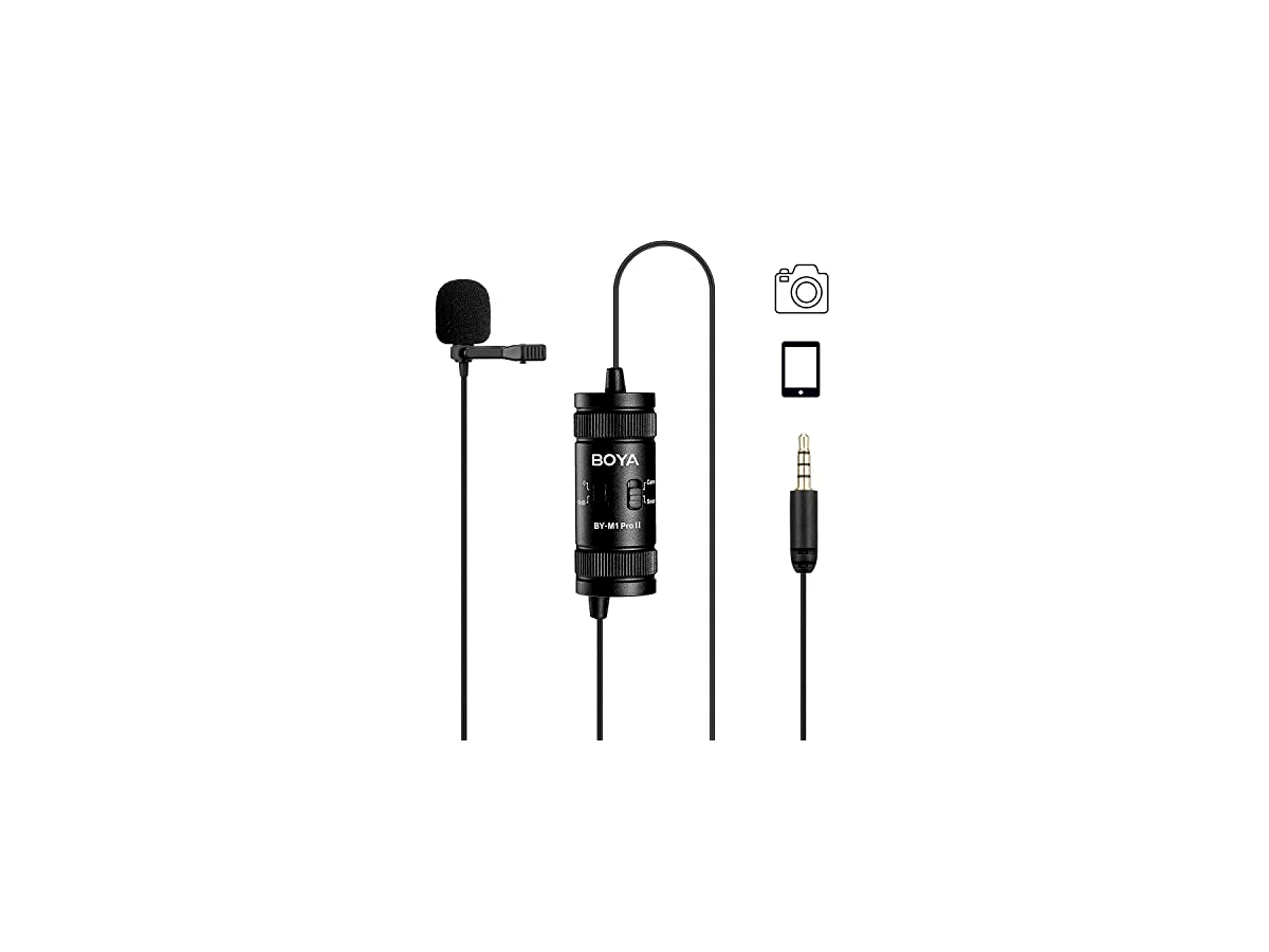 BOYA Microfone de lapela by-M1 Pro II