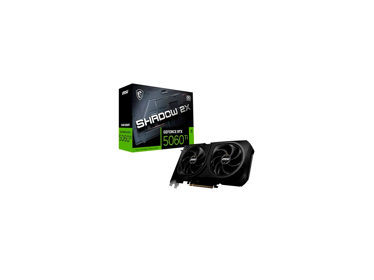 MSI Placa gráfica GeForce RTX 5060 Ti 16G SHADOW 2X OC PLUS